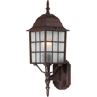 Nuvo Lighting 60/4902  Adams - 1 Light - 18" Outdoor Wall with Frosted Glass in Rustic Bronze Finish